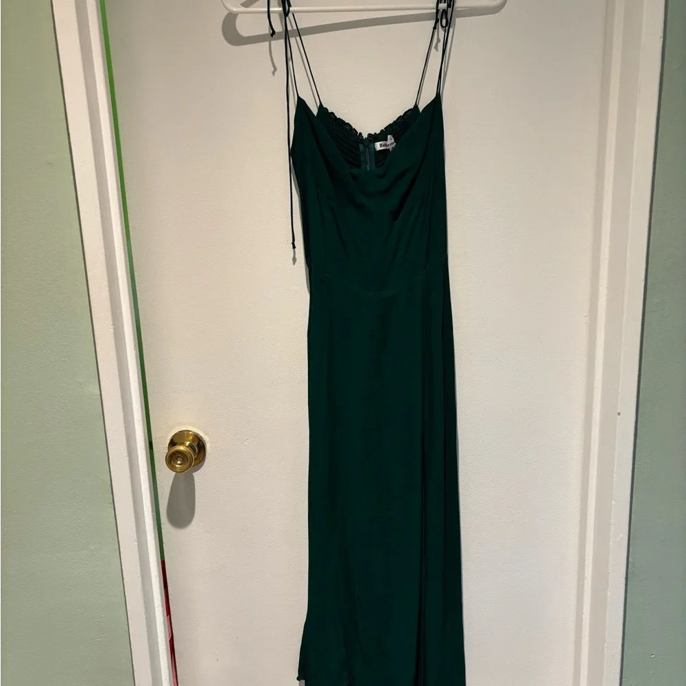 Reformation Juliette Dress in Emerald NWT Women’s Size 8 - Picture 3 of 8